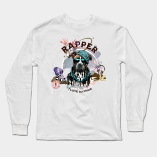 Rapping dog - part-time pet career Long Sleeve T-Shirt